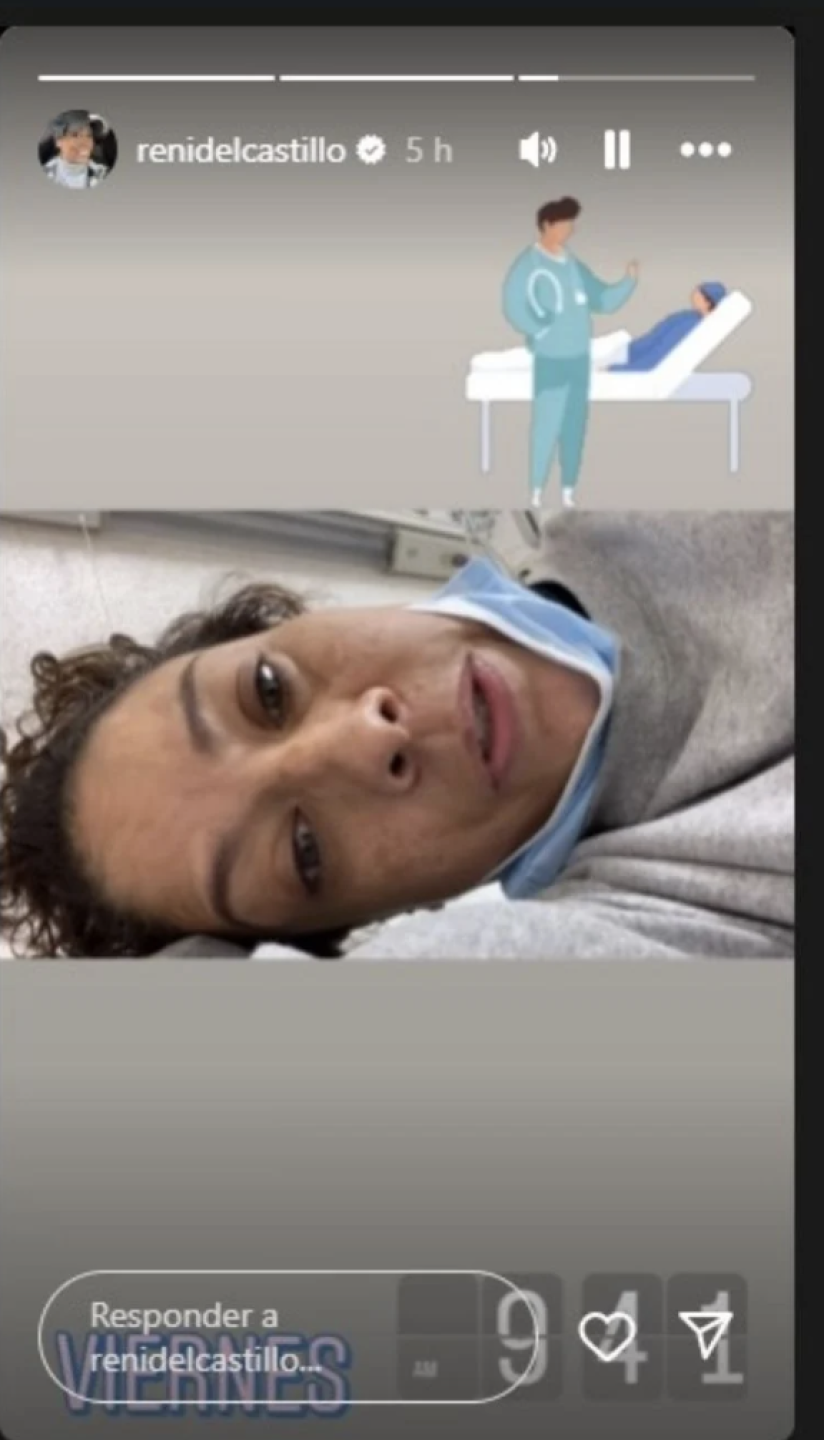 Renata del Castillo, hospitalizada