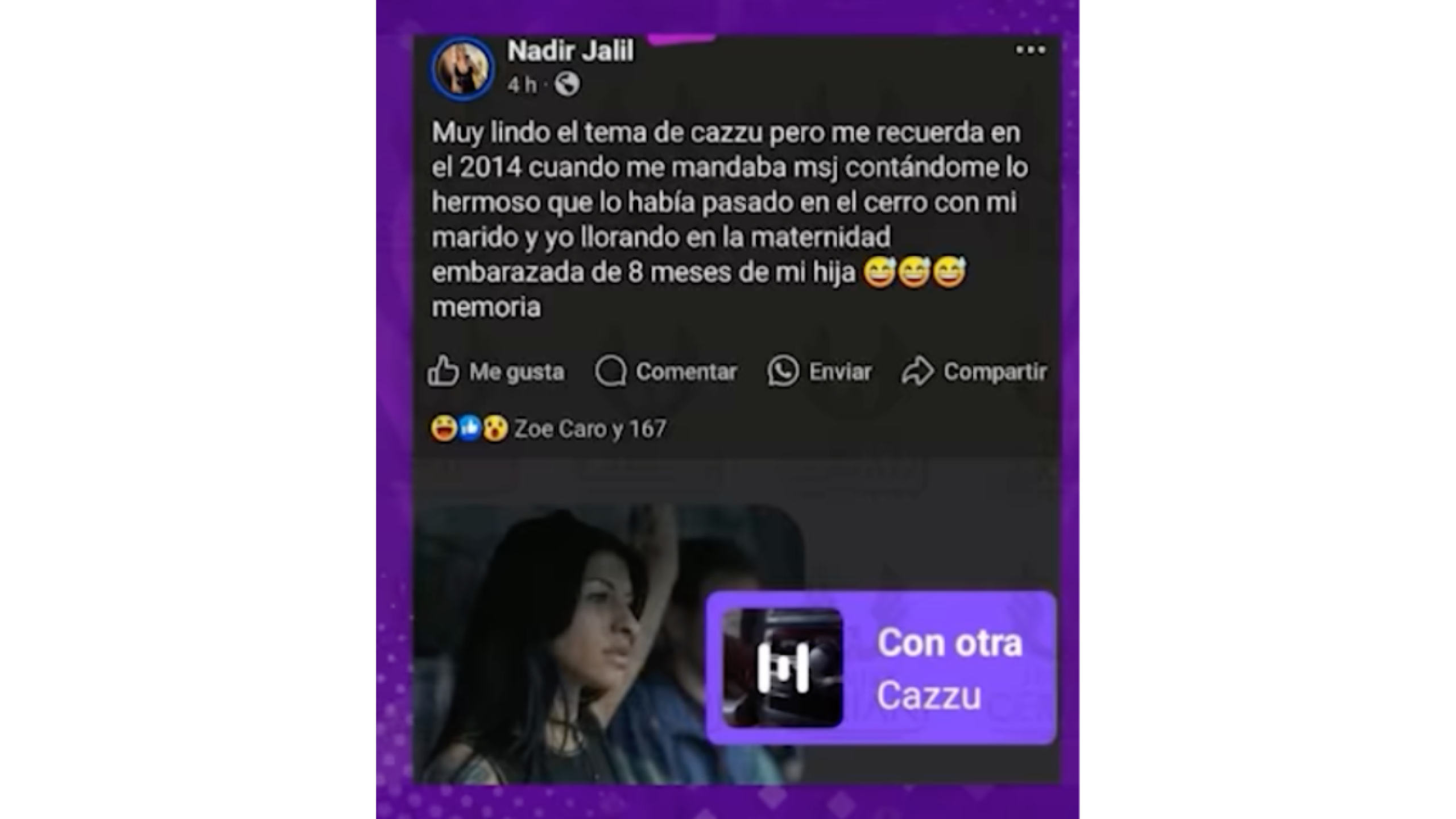 ¿Cazzu fue "la otra"? Mujer asegura que la cantante estuvo con su esposo cuando ella estaba embarazada