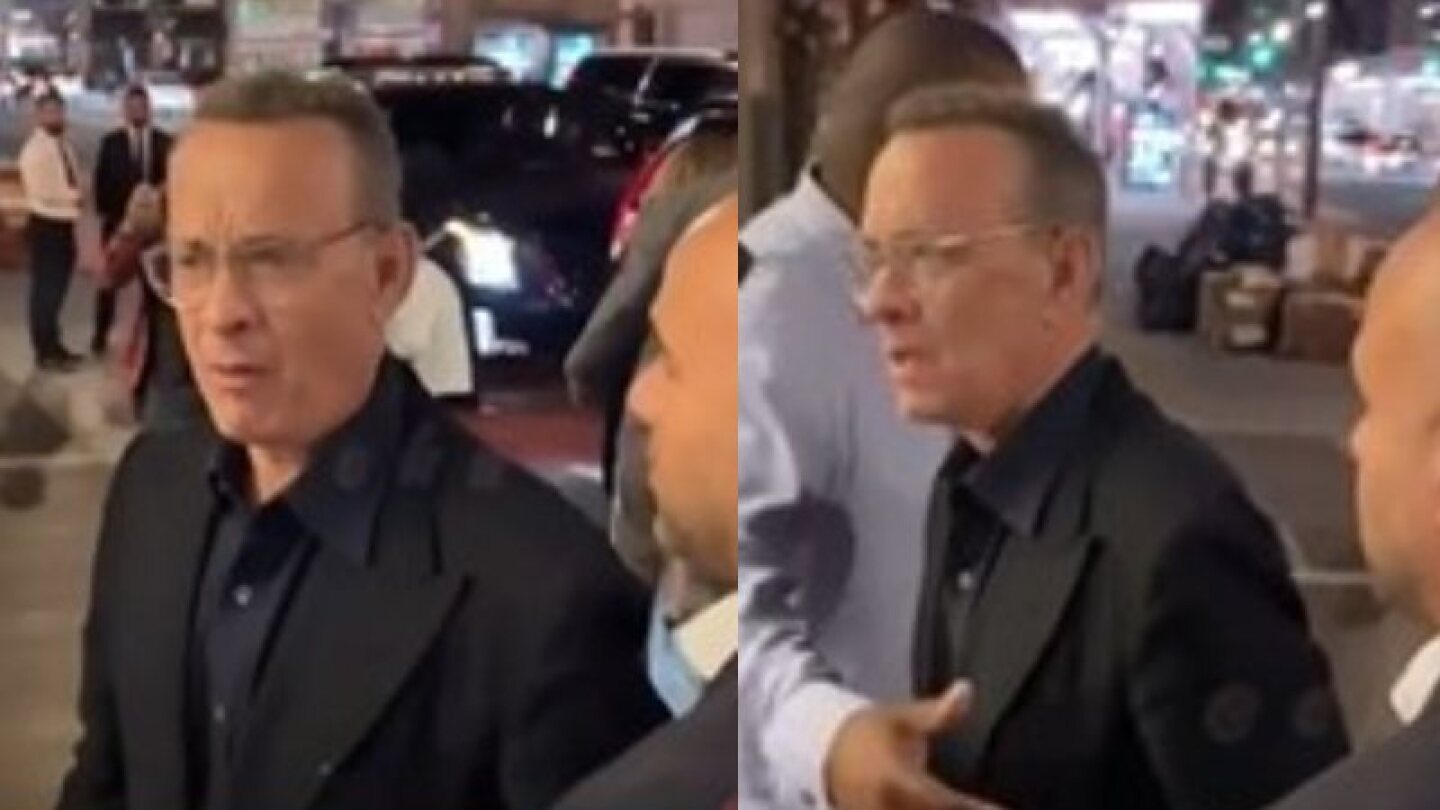 Tom Hanks se enfurece con unos fans, empujaron a su mujer