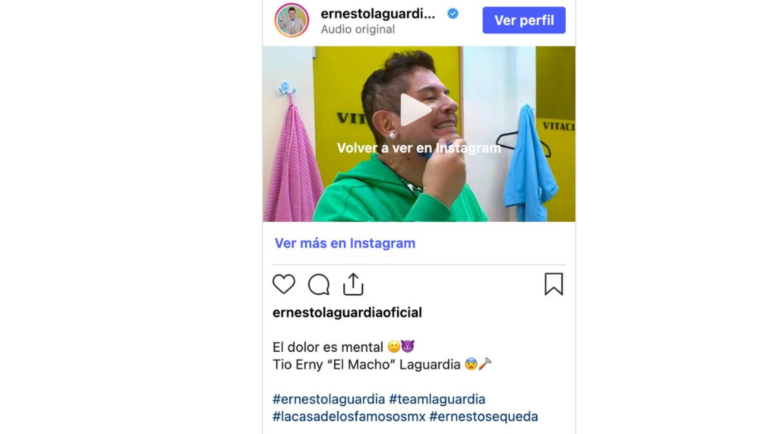 Ernesto Laguardia accidente