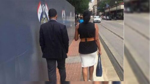 Fotografía de hombre y mujer causa polémica en redes