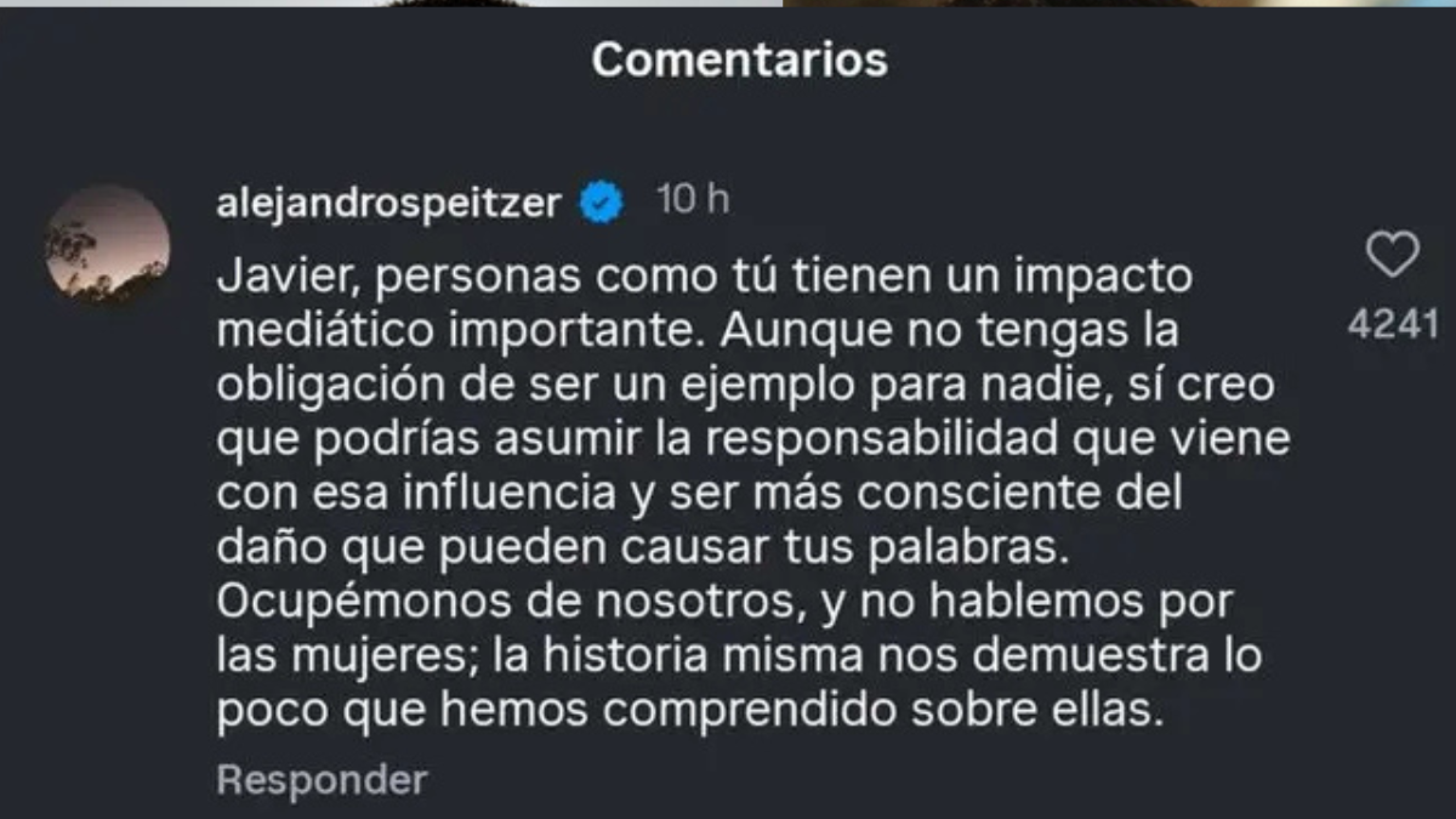 ¿Cómo respondió Alejandro Speitzer a los comentarios machistas de Chicharito que causaron polémica en redes?