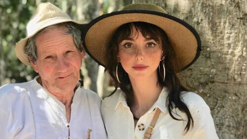 Natalia Téllez y su papá