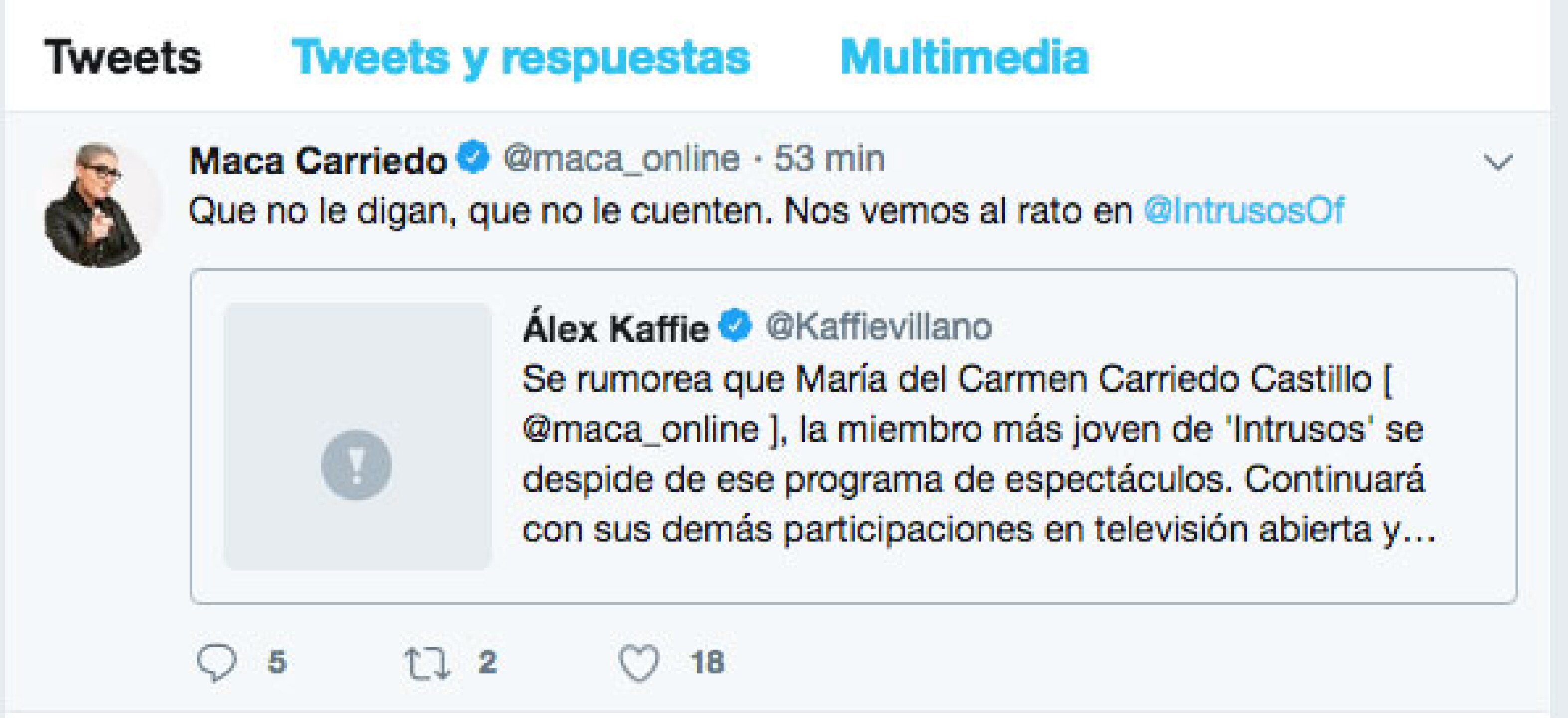 Se cumple el peor de los escenarios para Maca.
