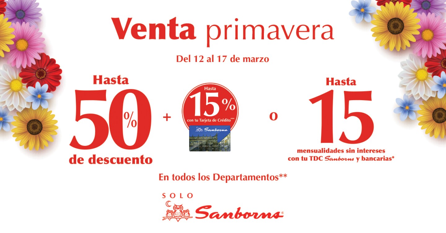 Sanborns venta primavera 2025
