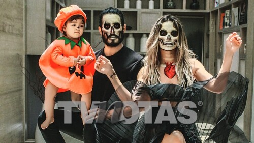 Jenny García y su familia hacen divertida sesión de fotos para Dia de Muertos