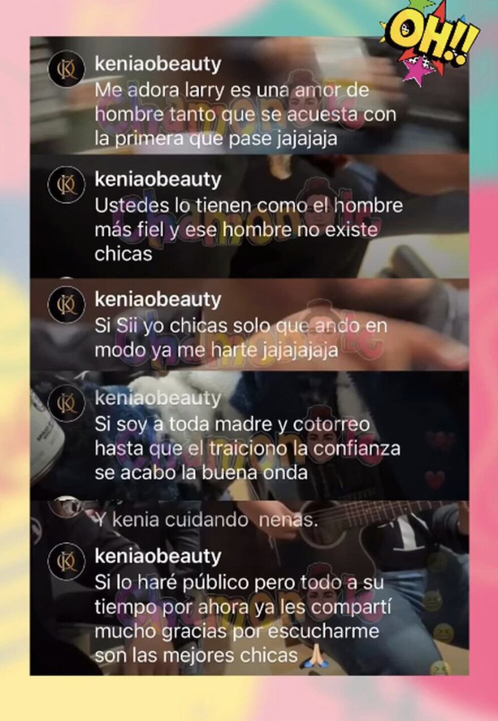 Kenia Ontiveros expone supuesta infidelidad de Larry Hernández
