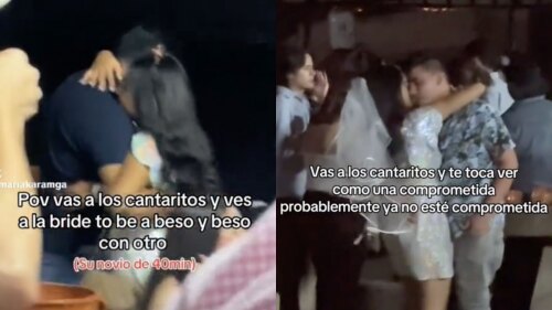 Captan a novia besándose con otros hombres