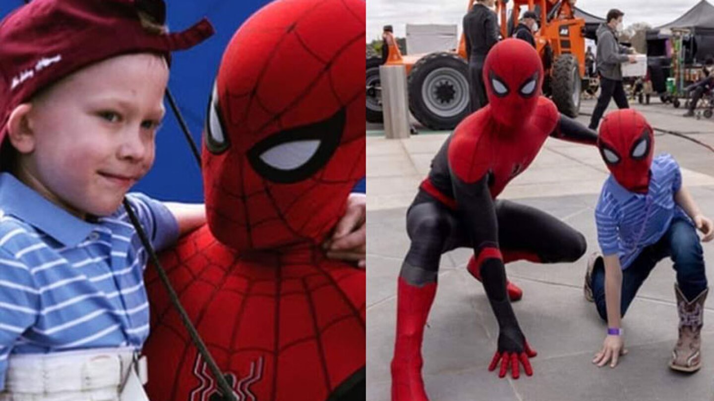 Spider-Man pasa tiempo con el niño que salvó a su hermana de un perro.