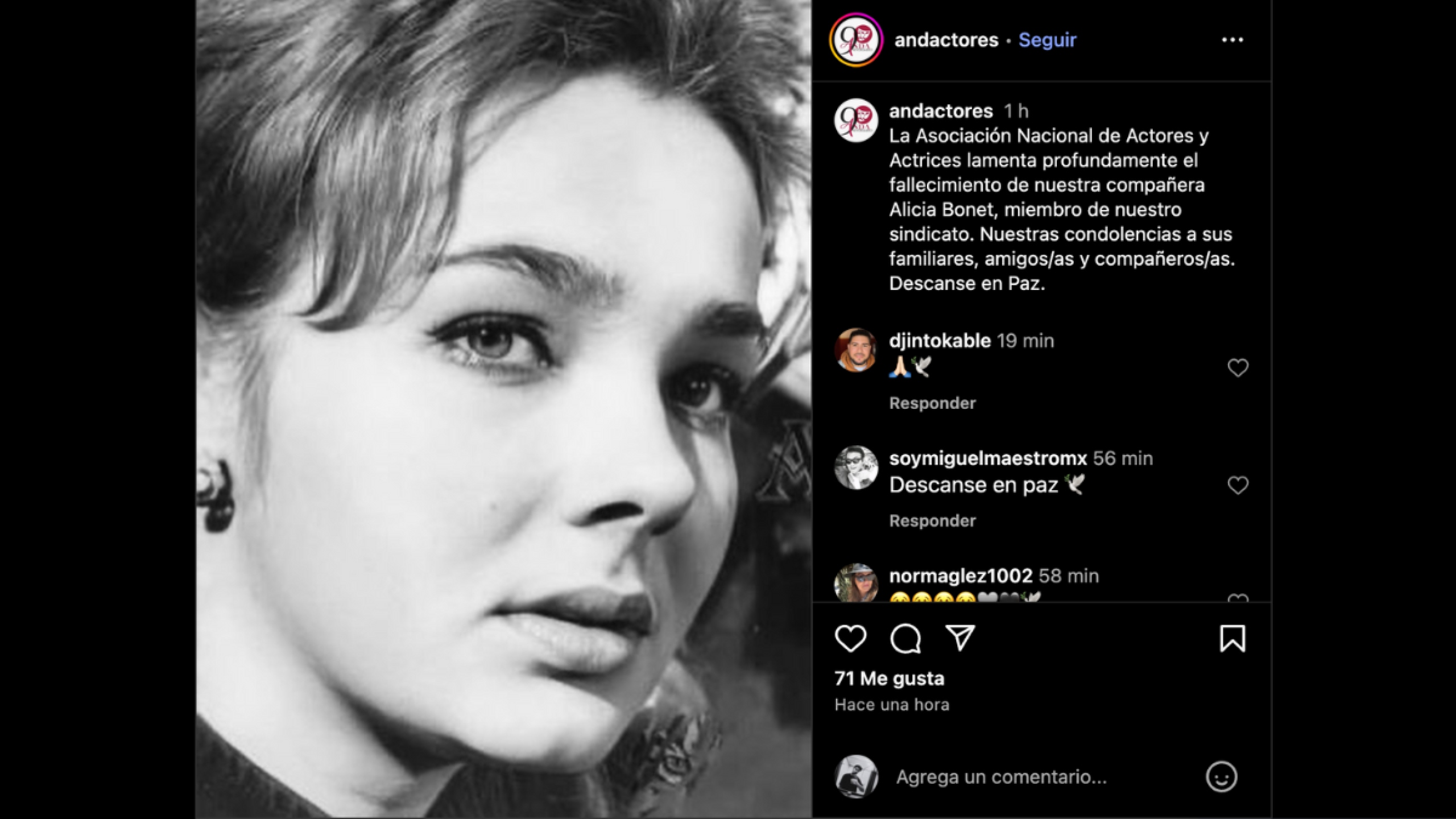 Muere Alicia Bonet, conocida por ser la protagonista de Hasta el viento tiene miedo