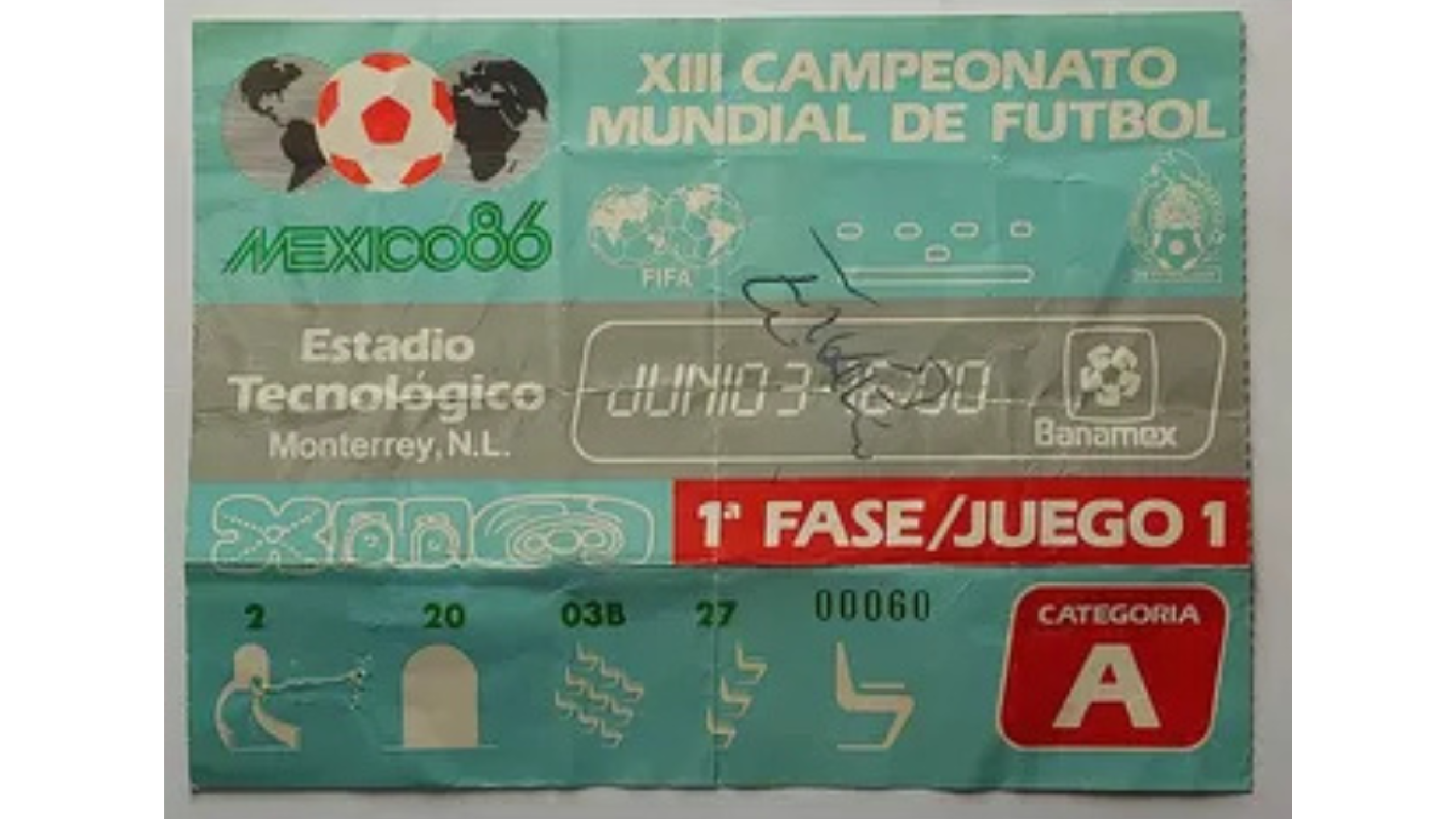 Boleto de México 86