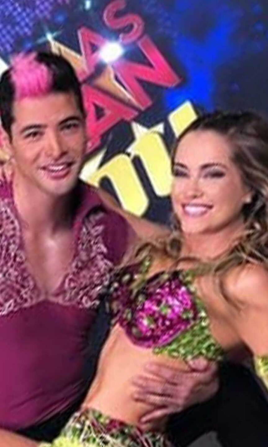 Pía y Moisés en la pista.