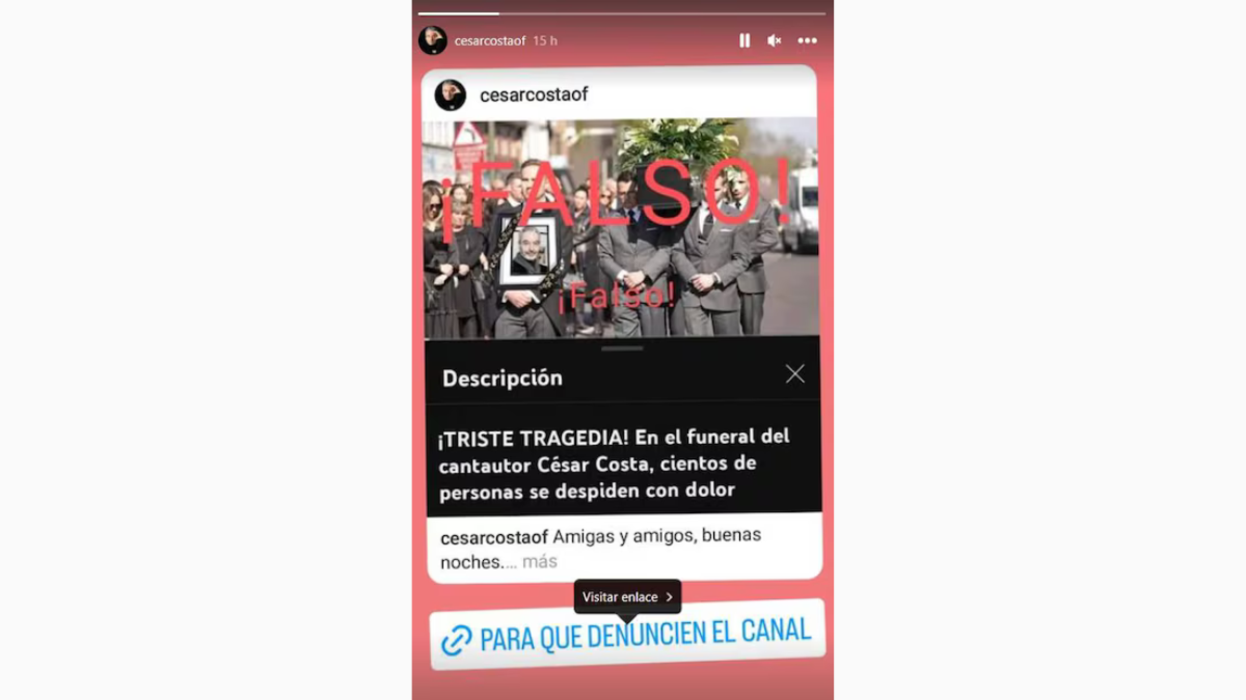 César Costa pide a usuarios denunciar canal que difunde noticia falsa de su muerte.png