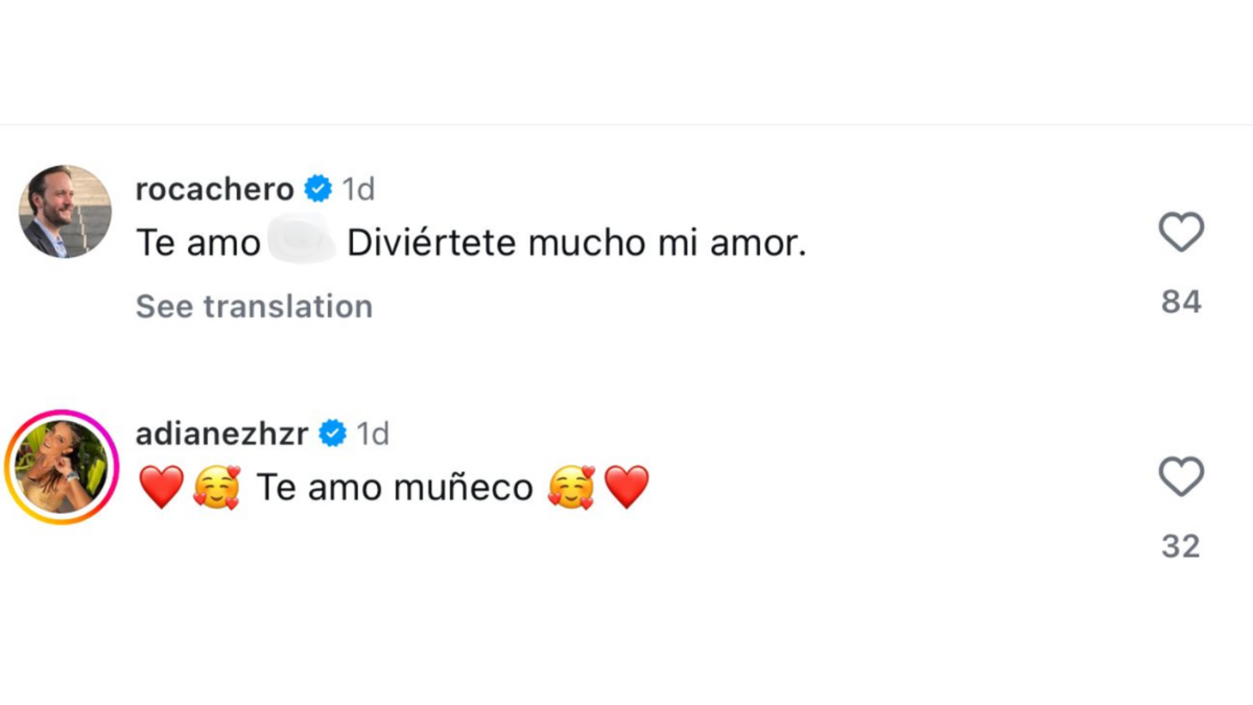 Adianez Hernández y Rodrigo Cachero estuvieron juntos en el aeropuerto junto a su hijo