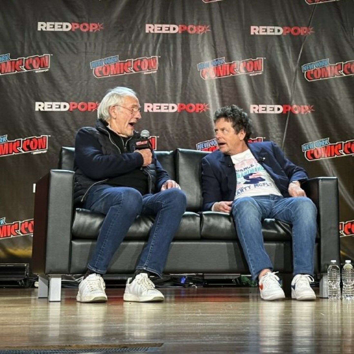 Christopher Lloyd y Michael J. Fox en la Comic Con de Nueva York