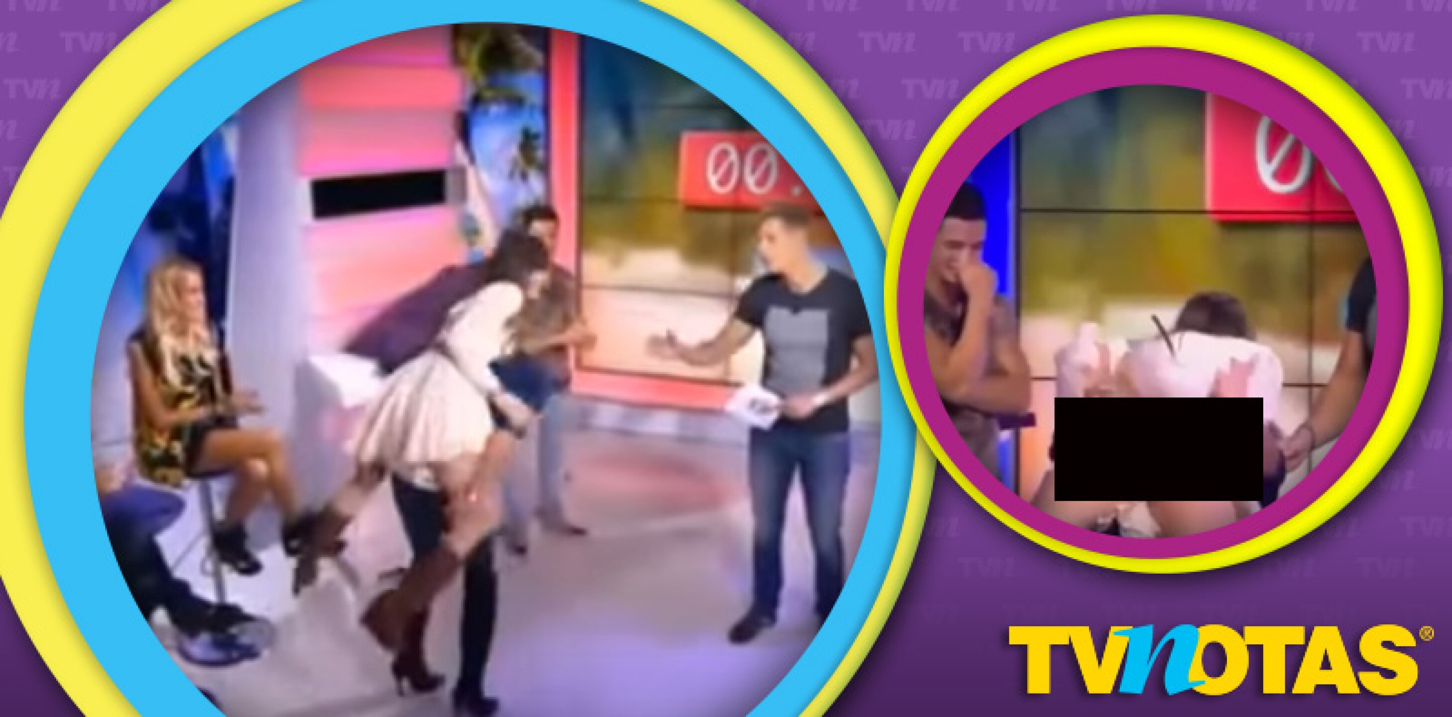 Conductora queda con la tanga expuesta frente a las cámaras.