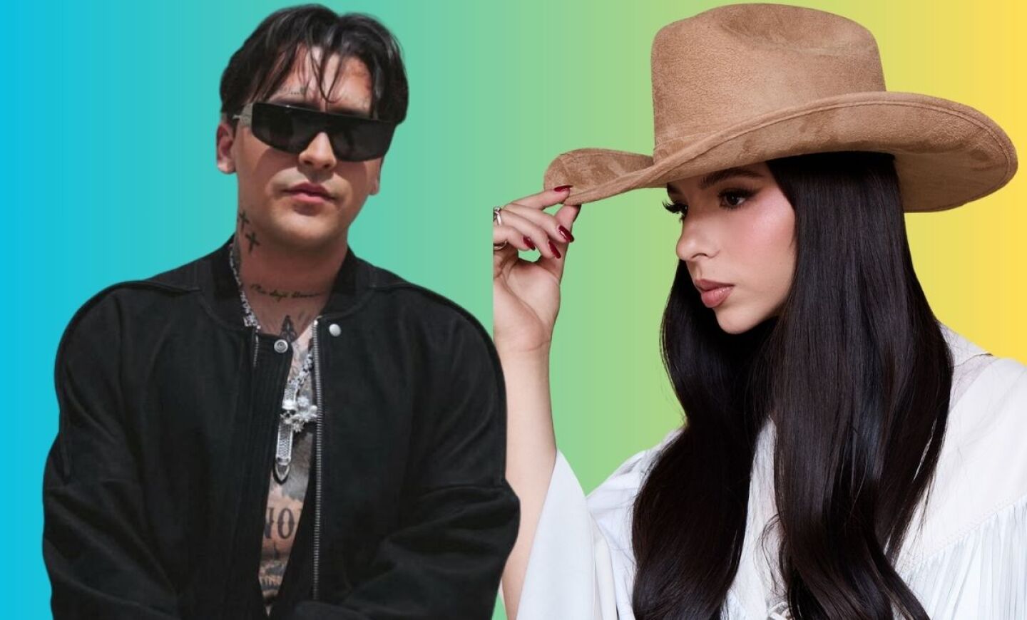 Christian Nodal y Ángela Aguilar
