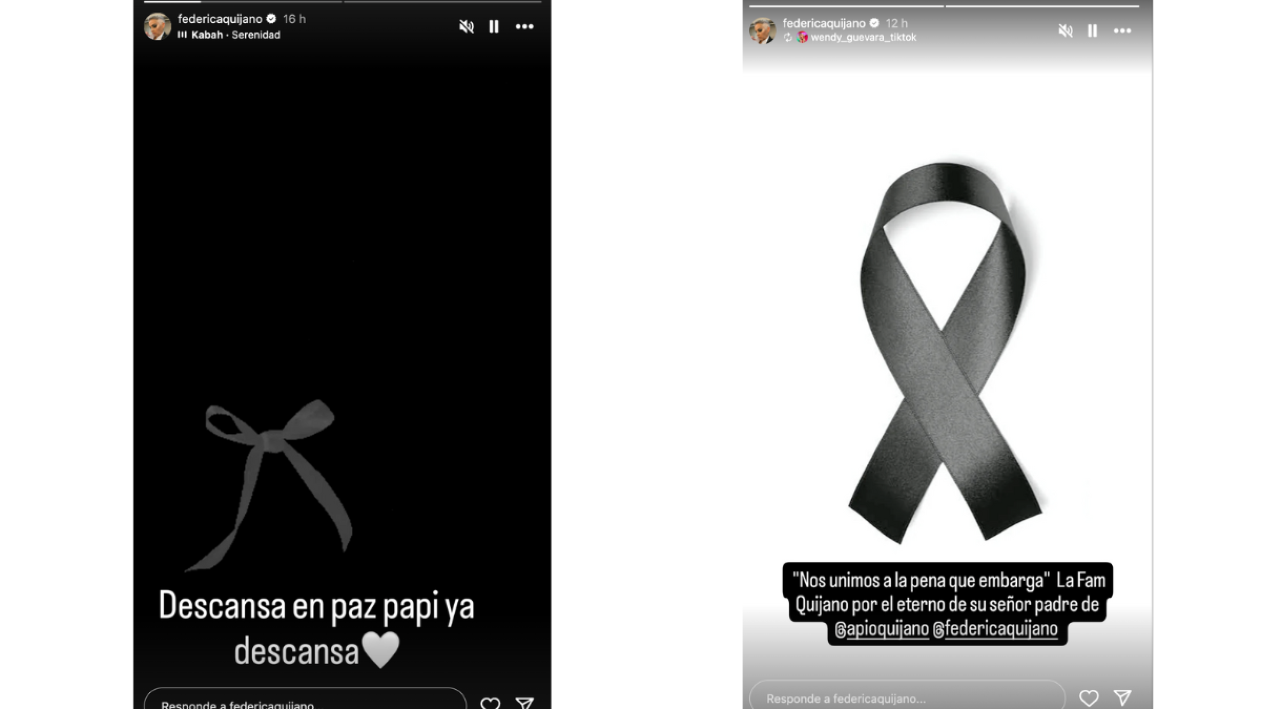 Federica Quijano anuncia la muerte de su padre: ¿Apio Quijano se pronuncio?