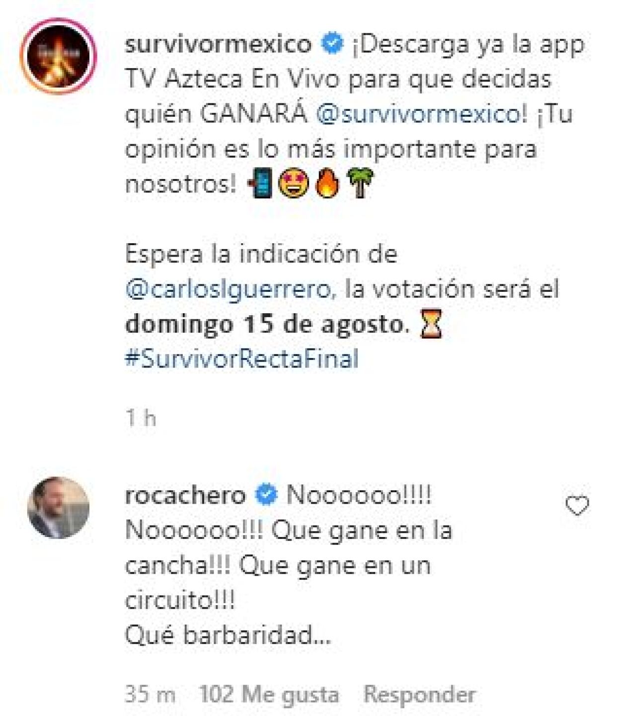 No le gustó la decisión.