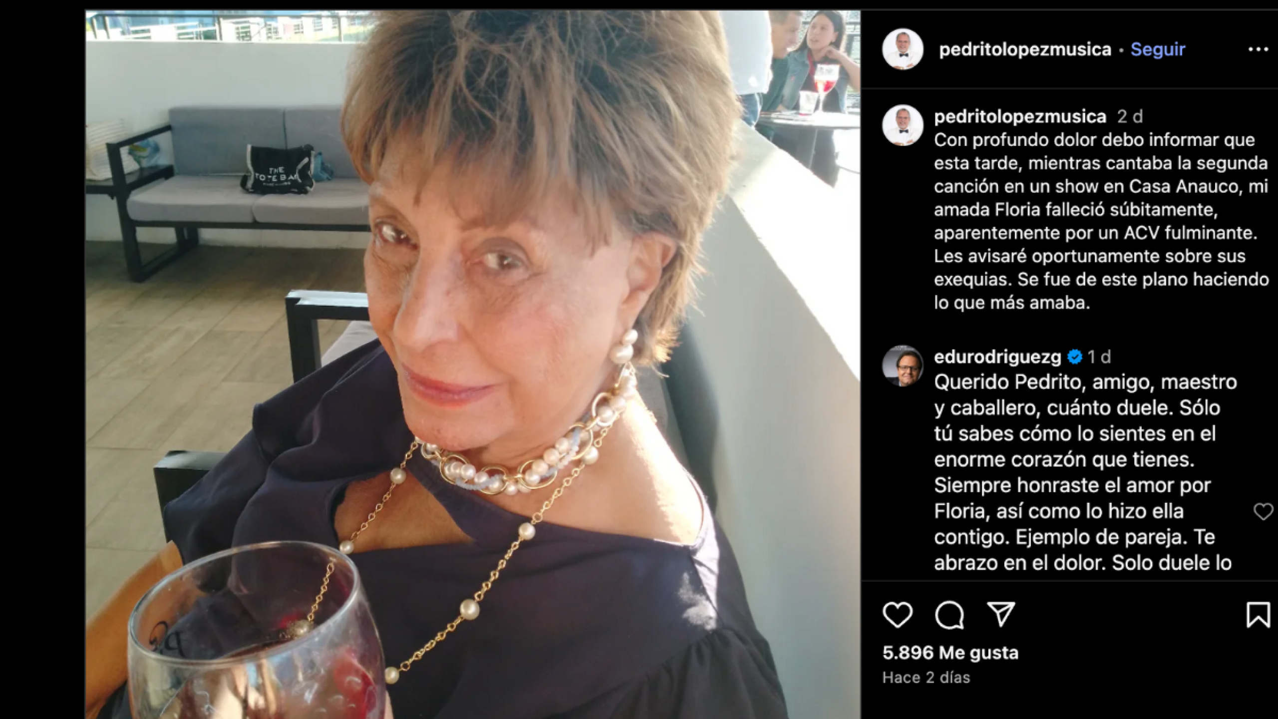 Muere Floria Márquez, así la despidió su esposo, Pedro López