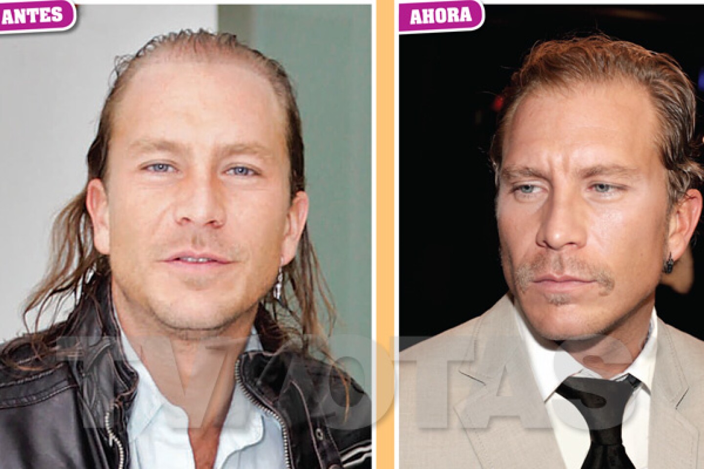 El antes y el después del actor.