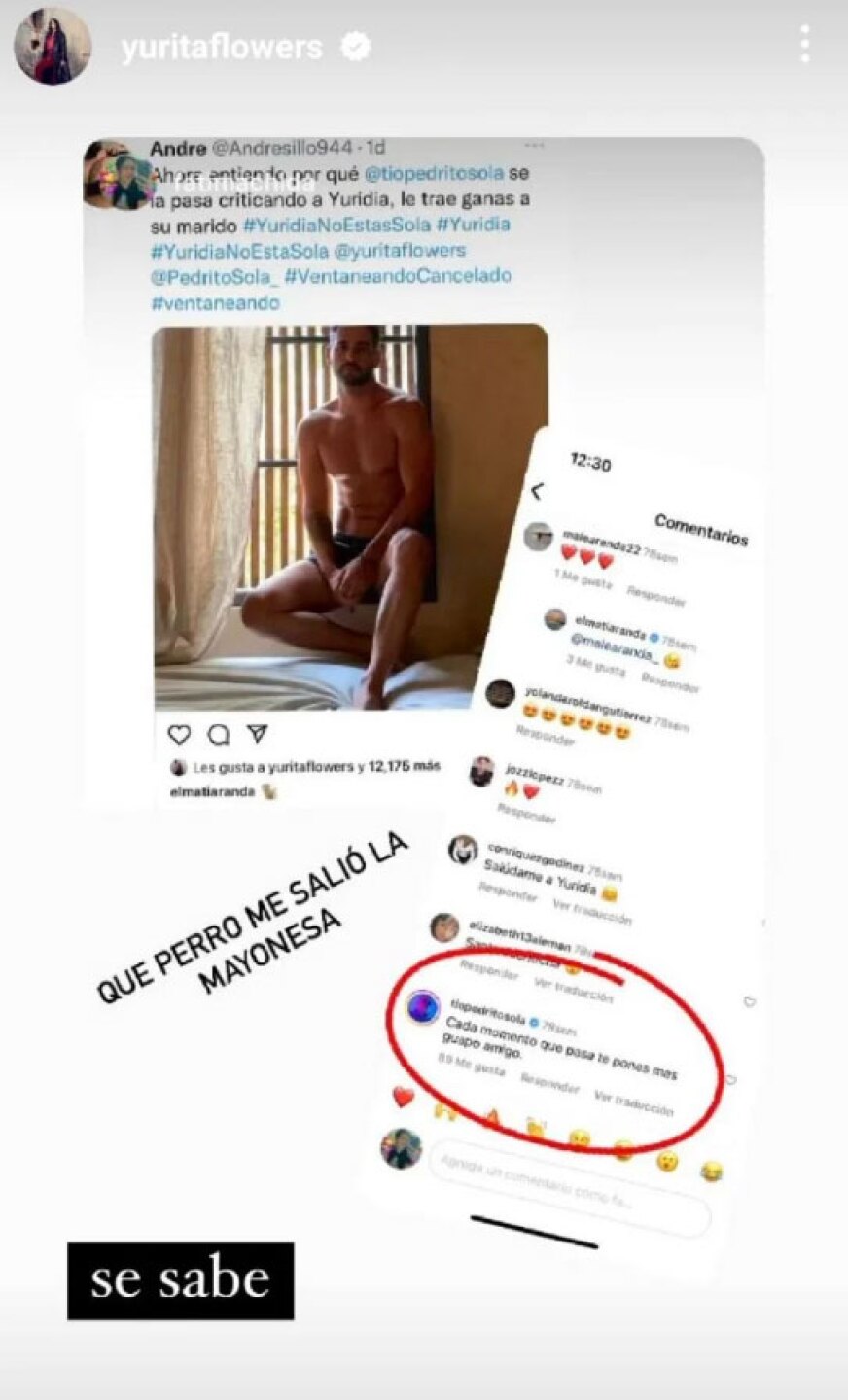 Yuridia exhibe coqueto mensaje de Pedro Sola hacia Matías Aranda