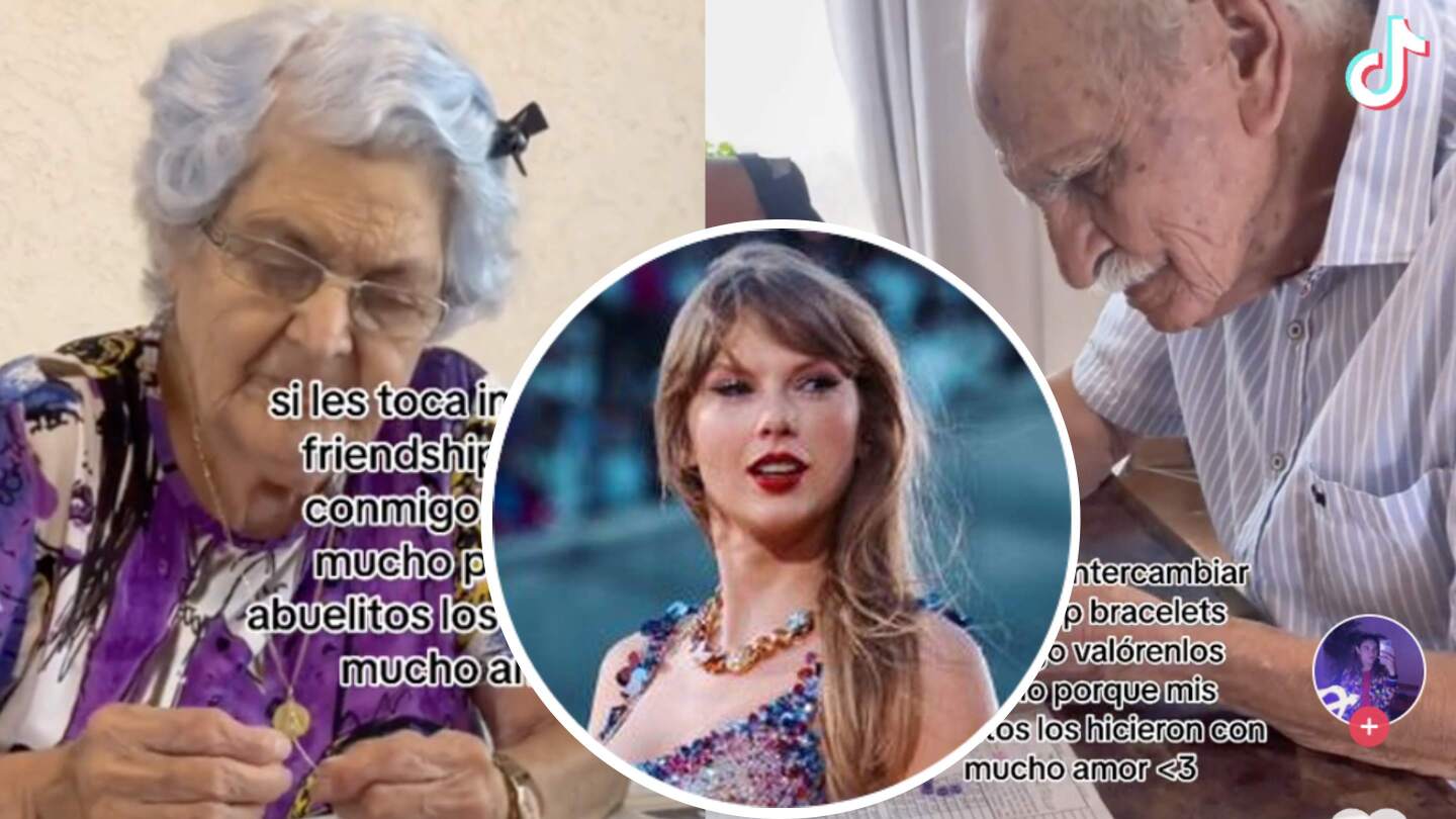 Abuelos swiftis ayudan a su nieta a hacer pulseras de la amistad para concierto de Taylor Swift
