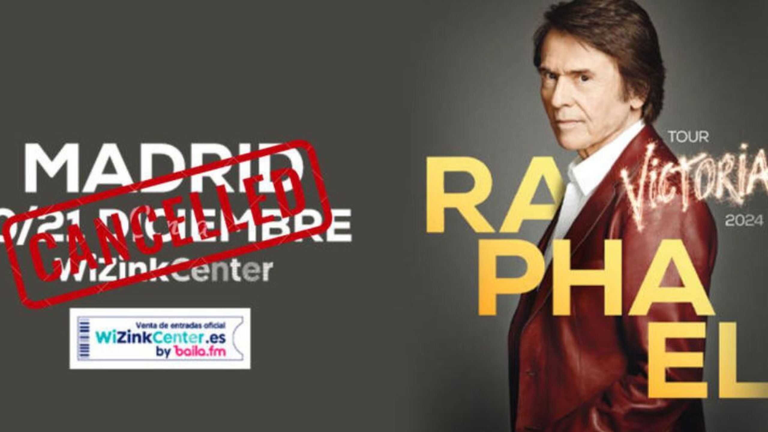 Raphael: El parte médico oficial y la cancelación de conciertos