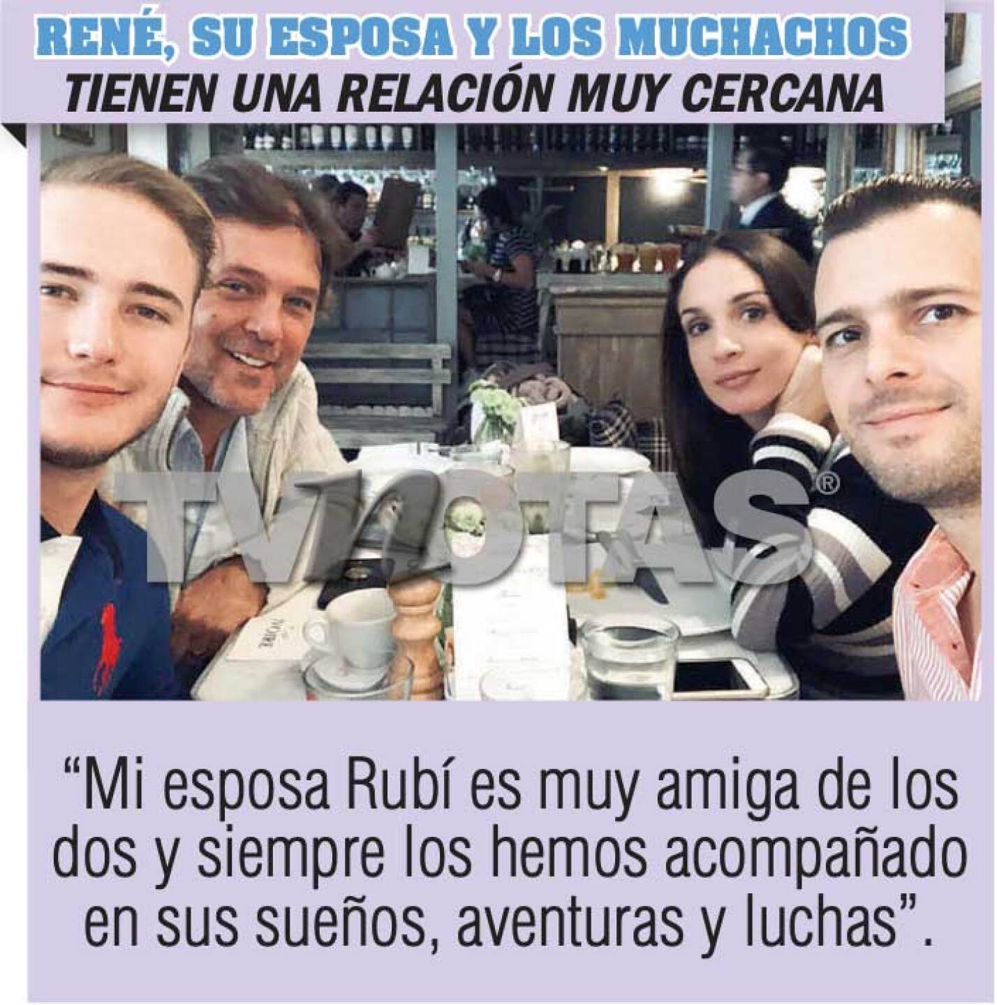 René Strickler está casado y todos se llevan bien