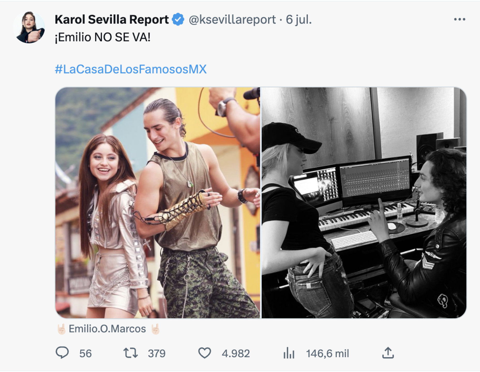 Emilio Osorio en La casa de los famosos México