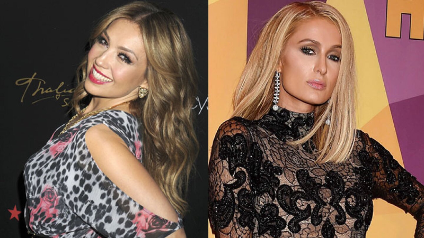 Paris Hilton copia el look a Thalía 