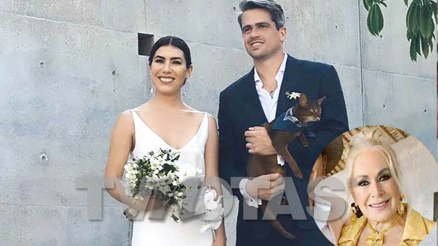 Laura Zapata entregó en el altar a su hijo mayor Claudio Sodi Zapata