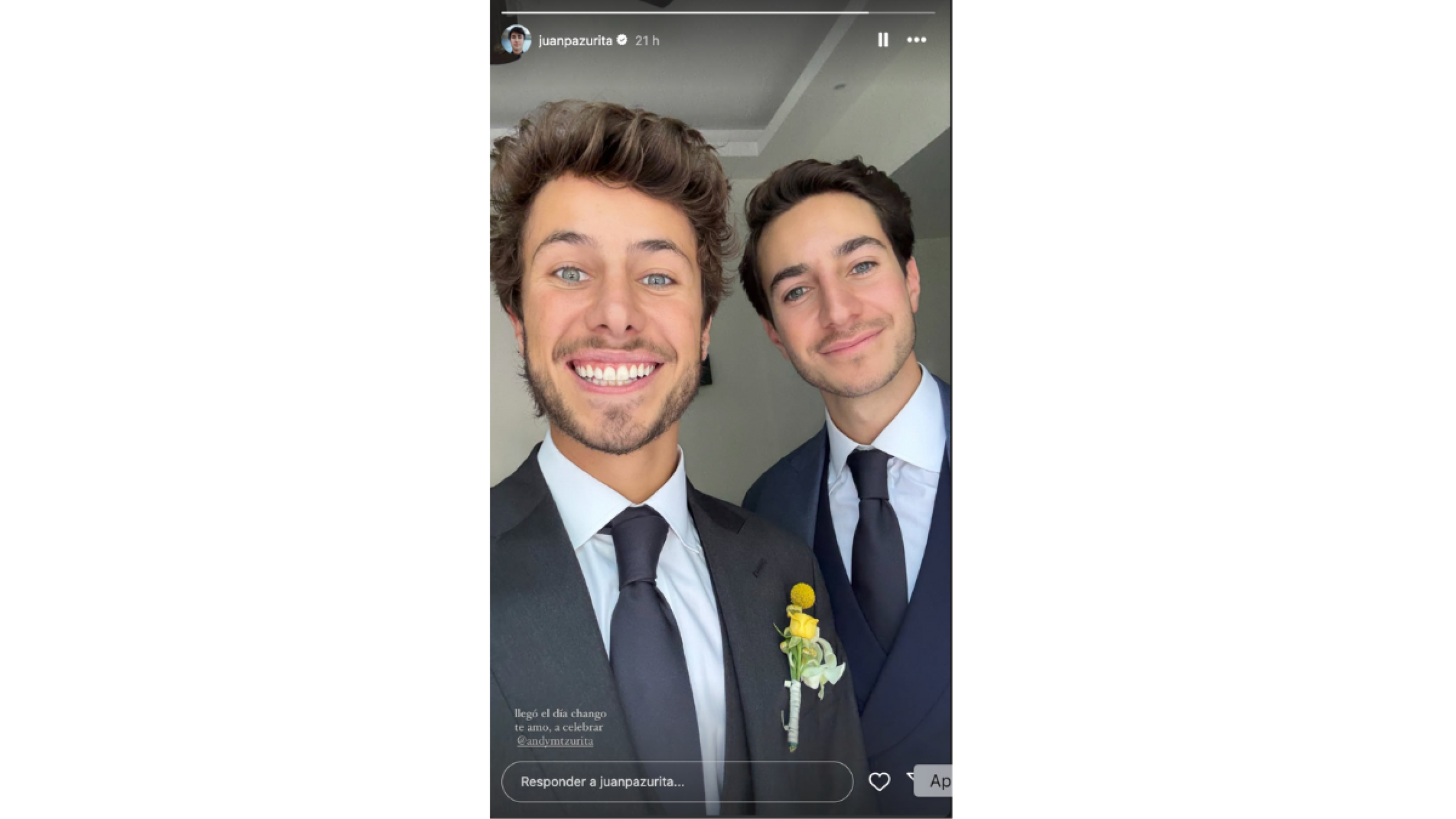 Andy Zurita, hermano de Juanpa Zurita, llegó al altar