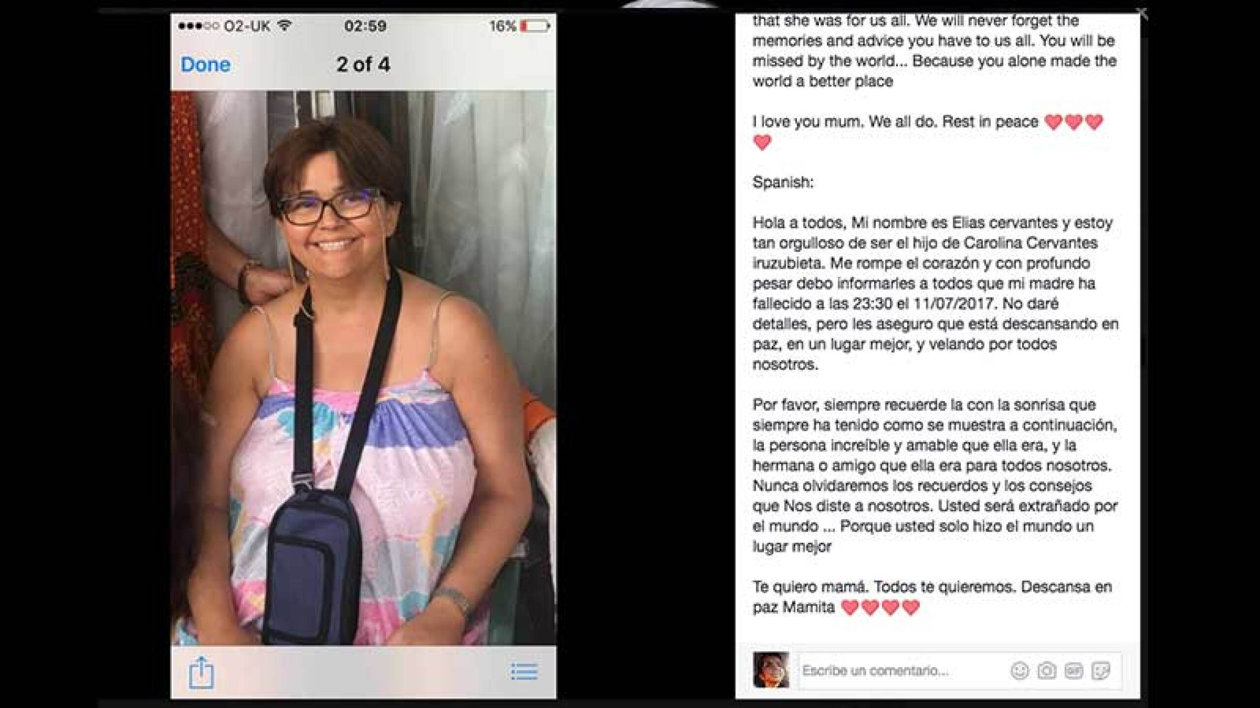 Su madre tenía cáncer.