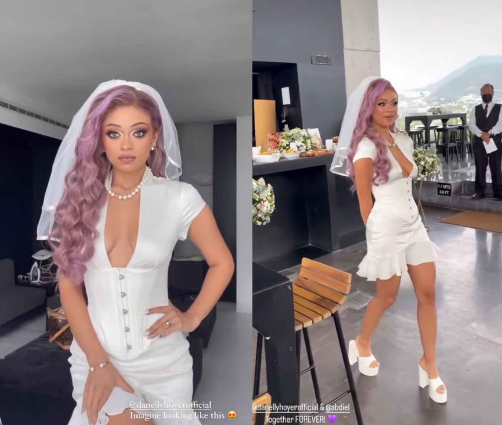 Vestido de novia Danelly Hoyer, cuñada Danna Paola