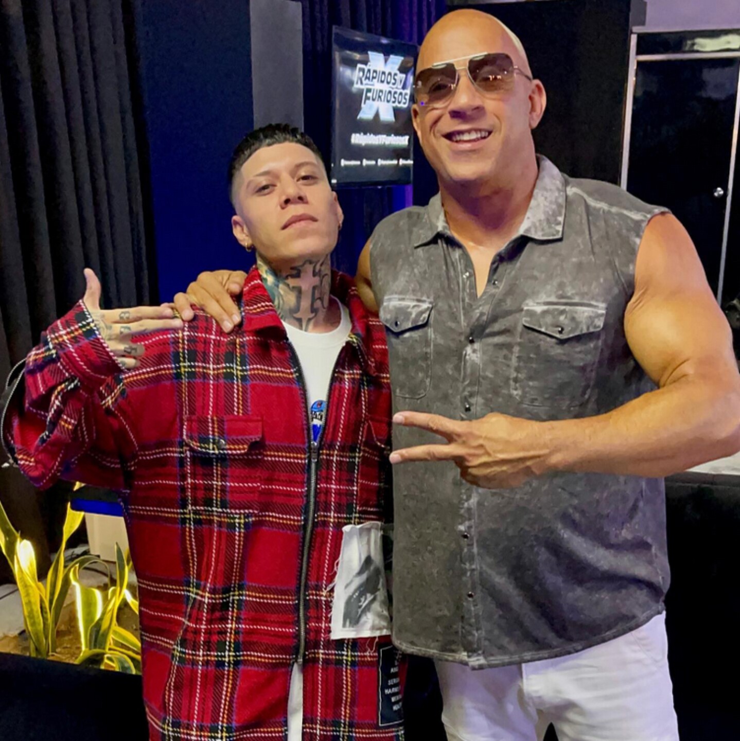 Santa Fe Klan y Vin Diesel en el estreno de Rápidos y Furiosos