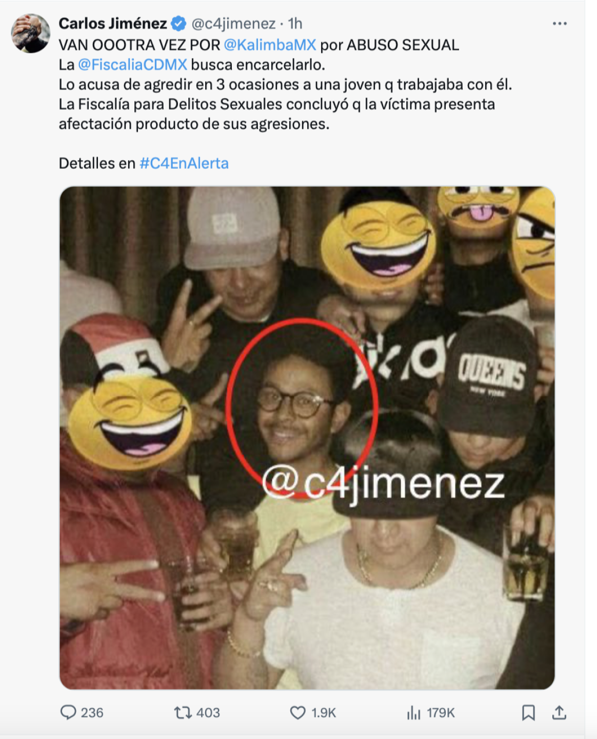 Kalimba acusado de abuso