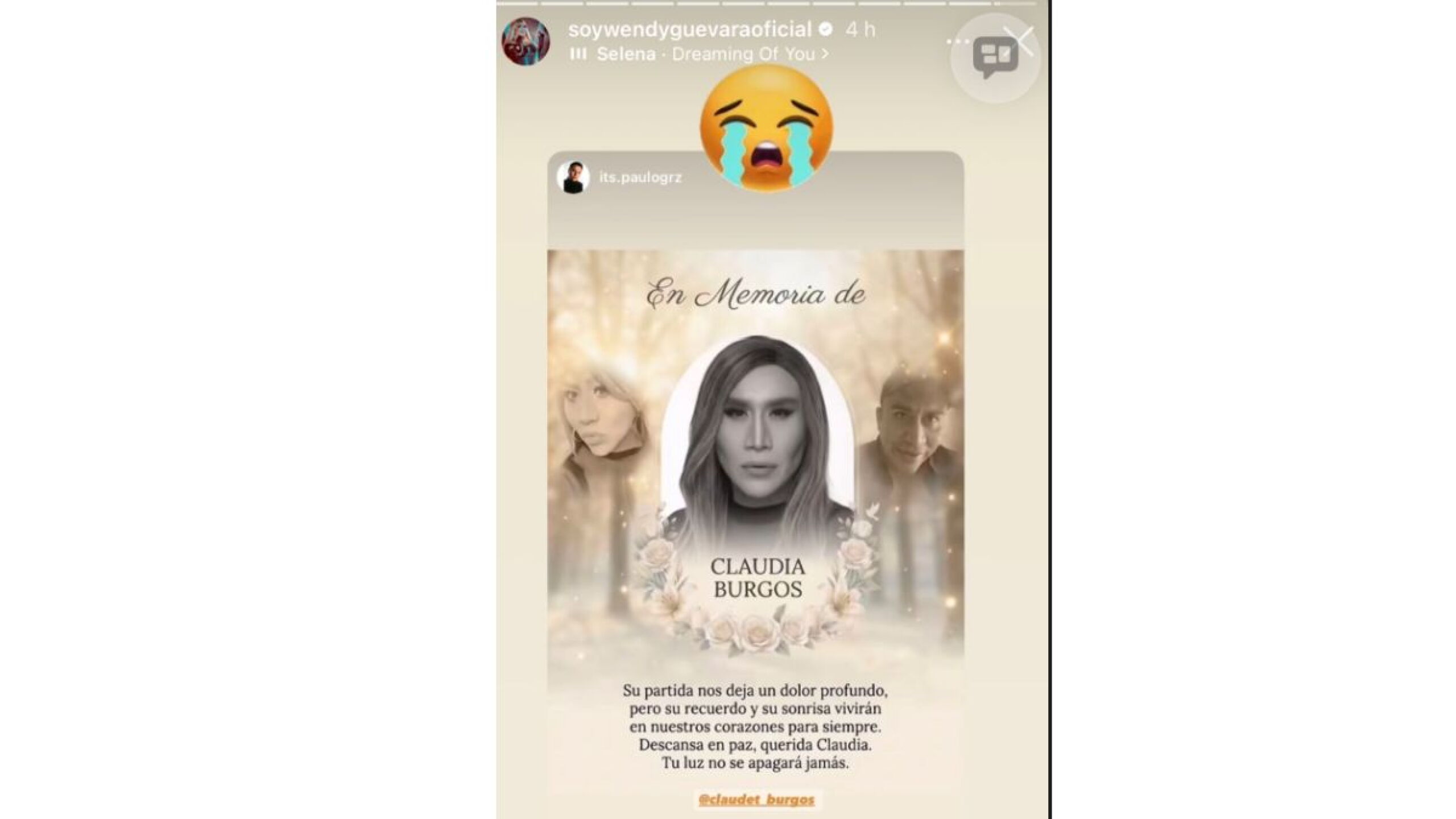 Muere Claudia Burgos, amiga de Las Perdidas