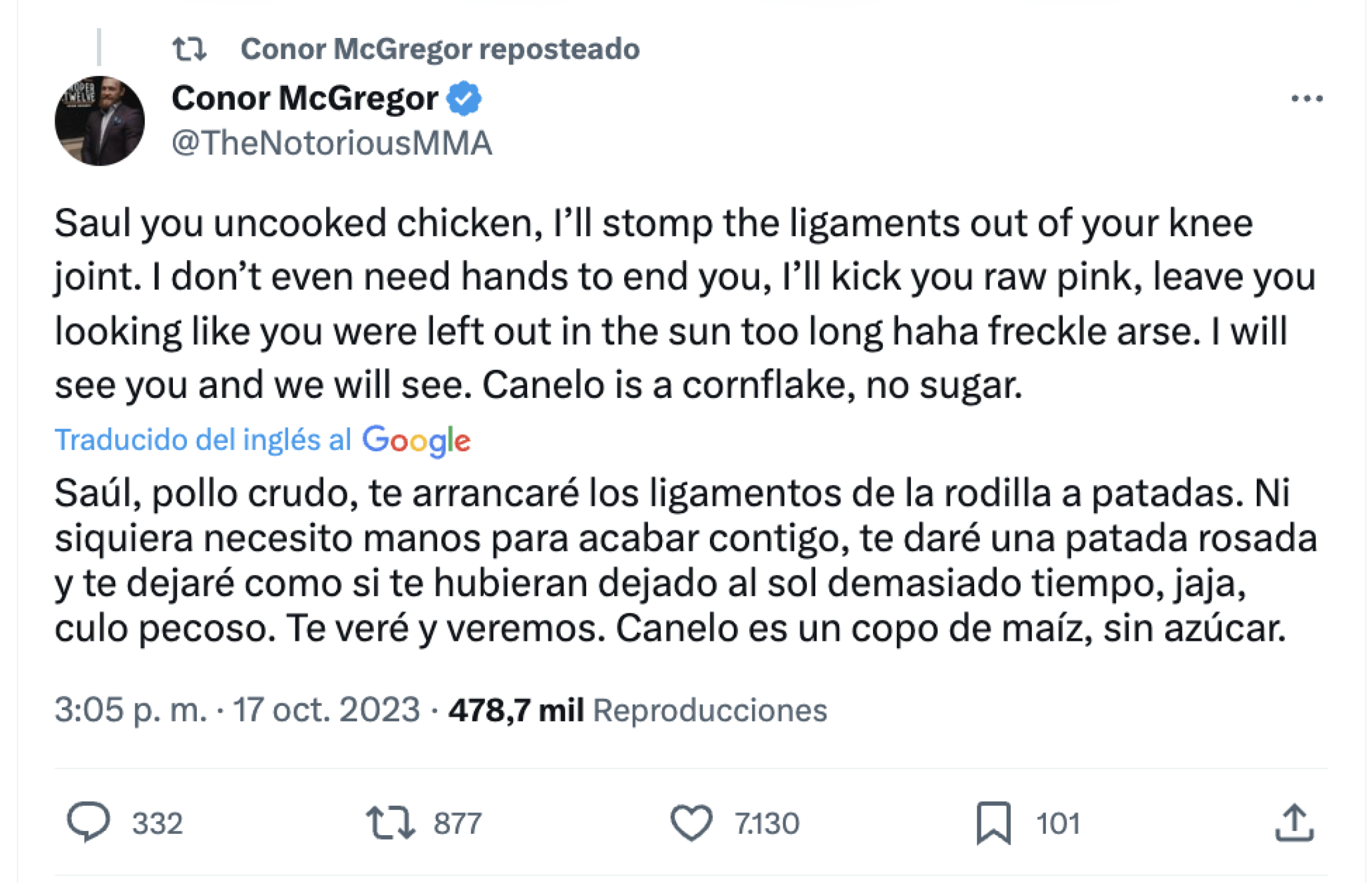 Canelo Álvarez y Conor McGregor