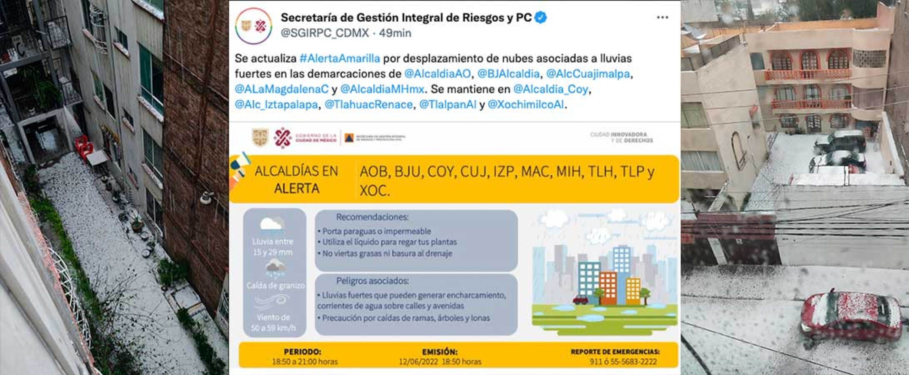 Granizo provocó accidentes