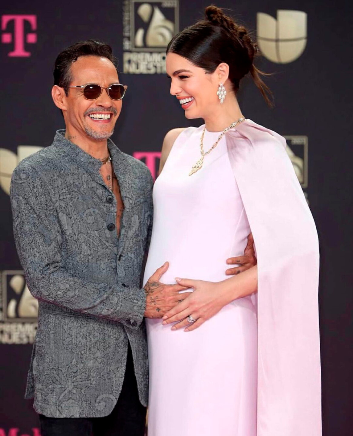 Marc Anthony y Nadia Ferreira responden a rumores a semanas de dar a luz