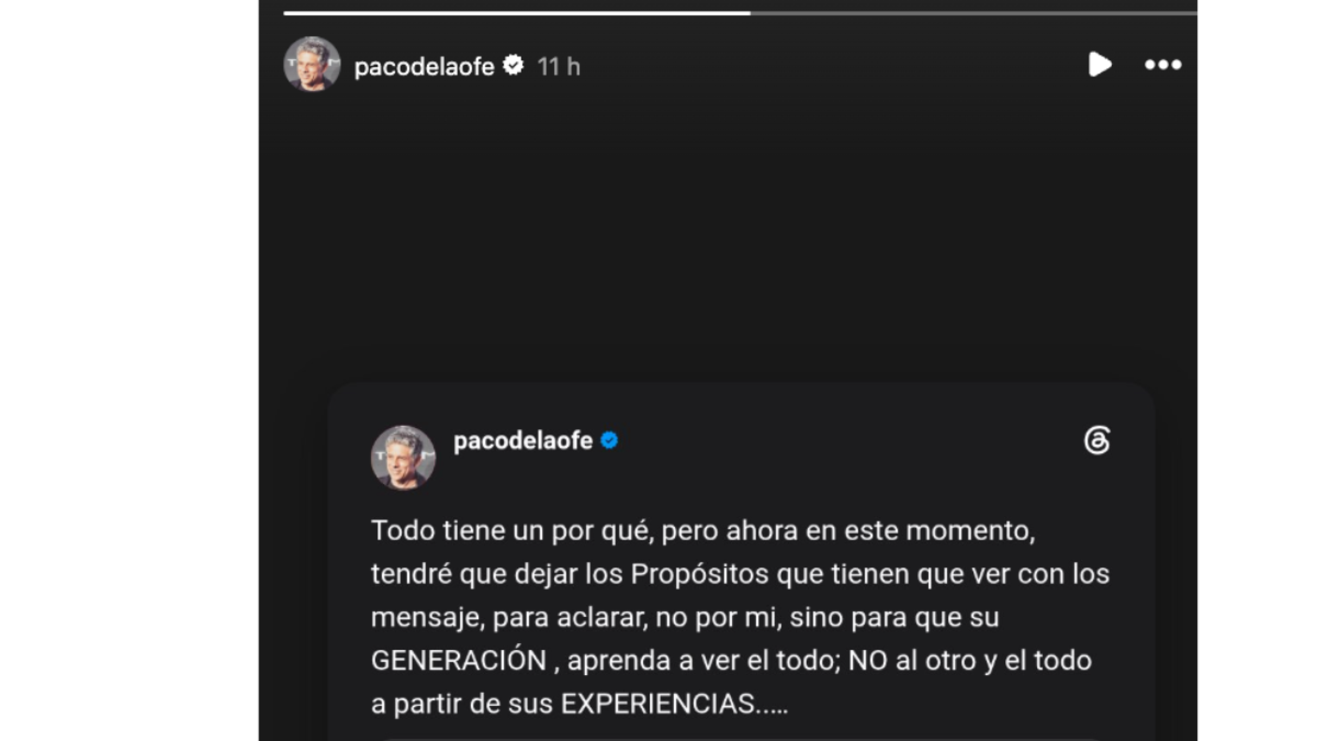 Paco de la O publicó en Threads