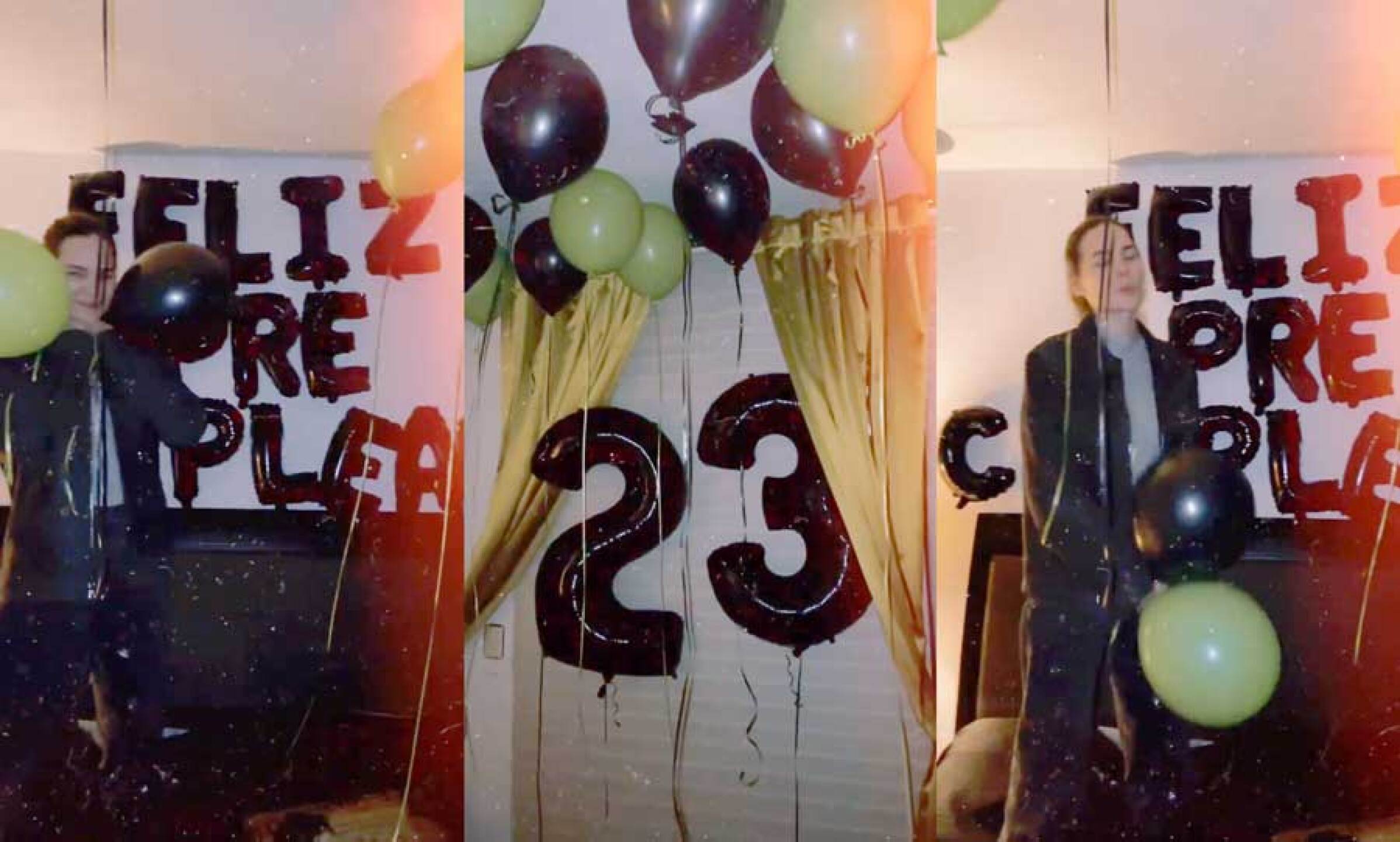 Belinda celebra el precumpleaños de Nodal con íntima sorpresa