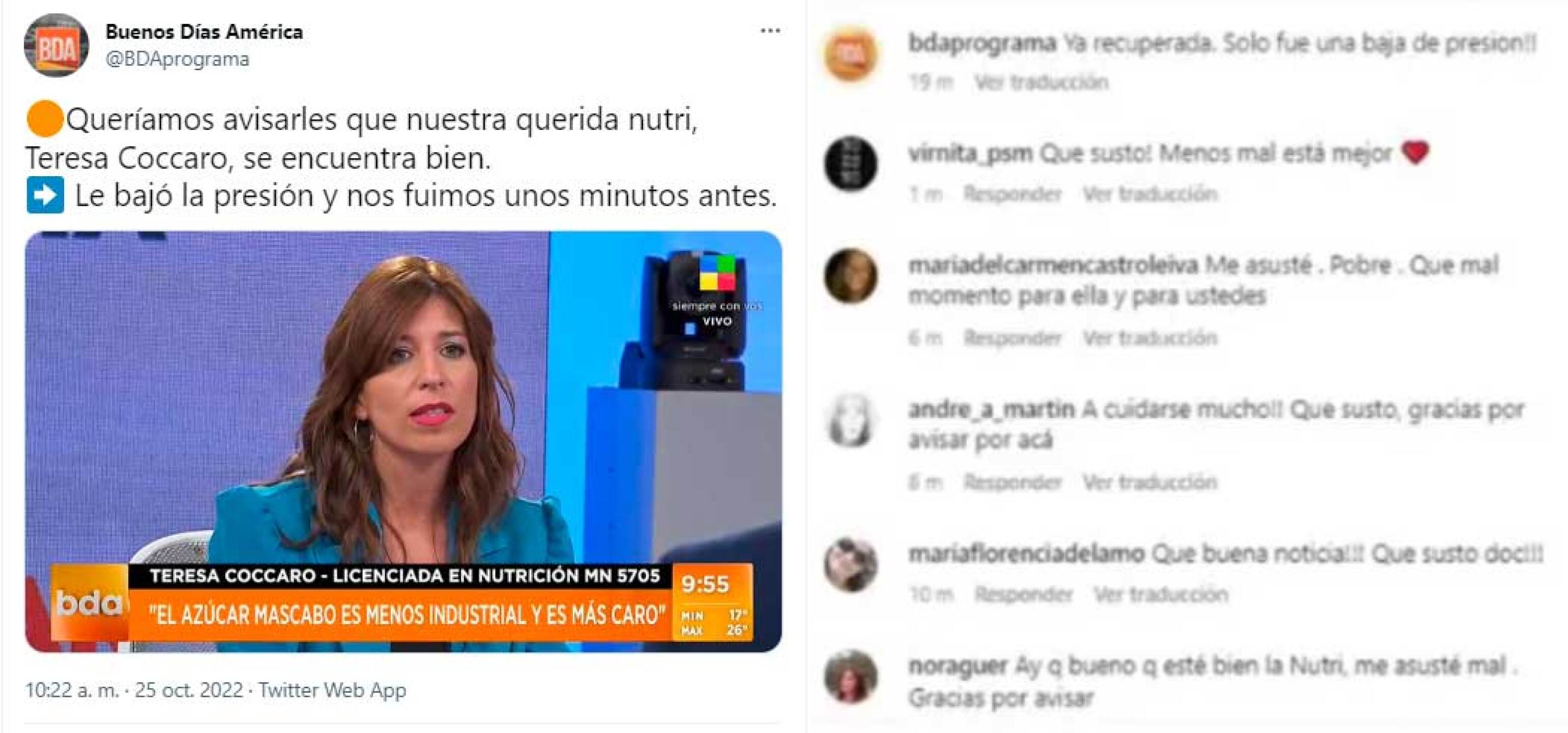 La nutrióloga se volvió viral por desmayarse