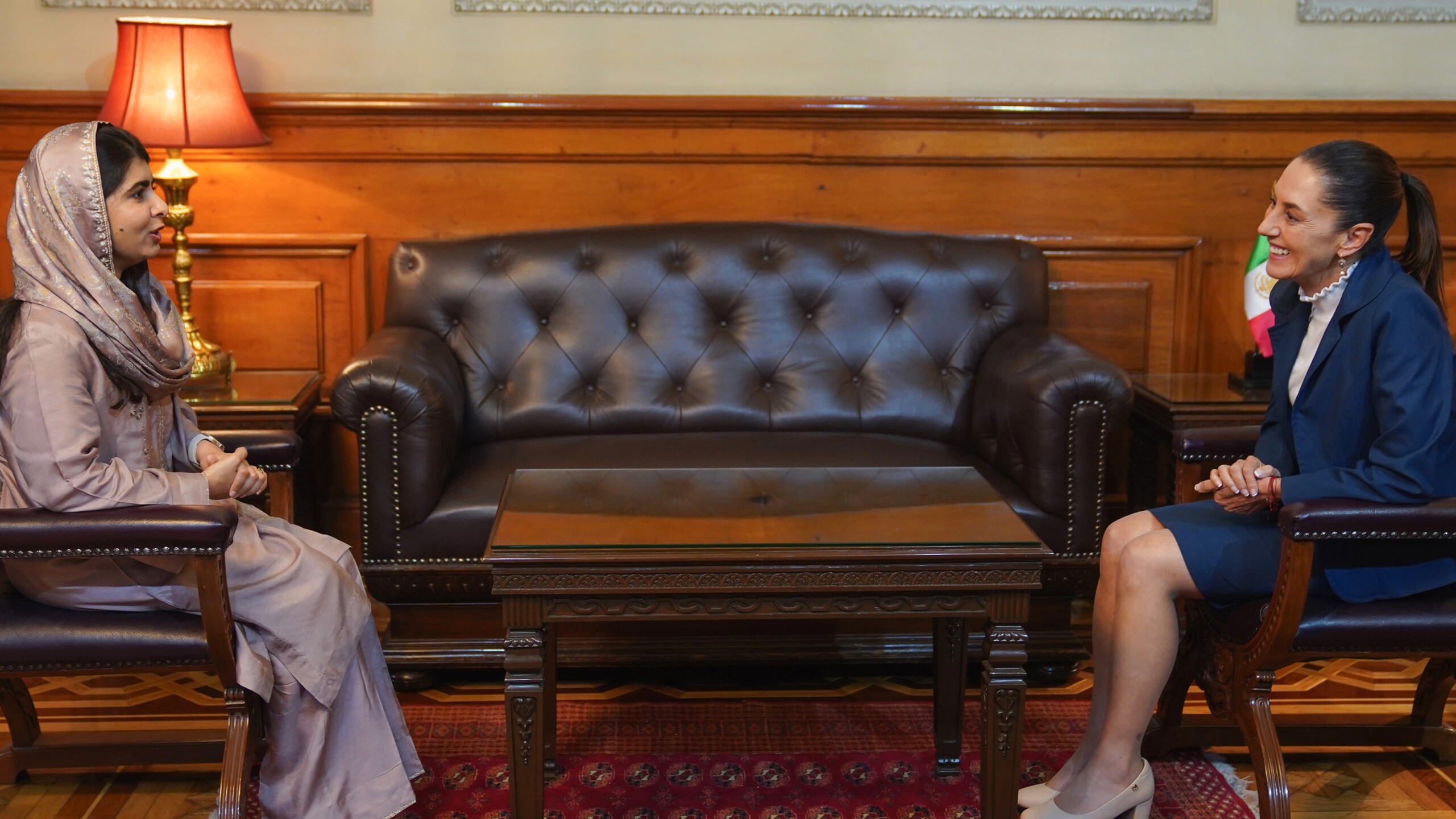 Presidenta Claudia Sheinbaum y Malala, octubre 2024