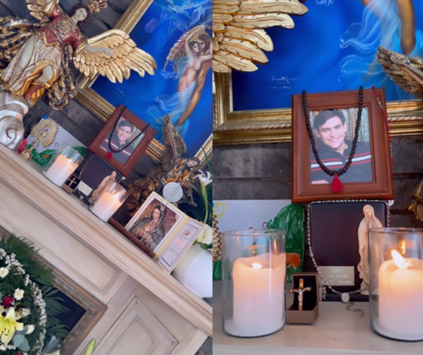 Urna con cenizas de Julián Figueroa, hijo de Maribel Guardia