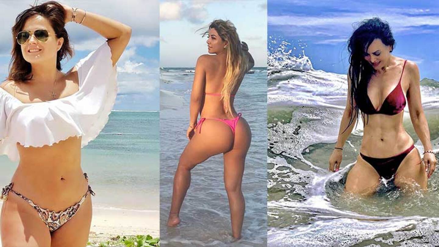 Famosas presumen bikinis en Cancún.