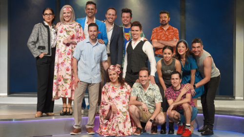 Elenco de la obra de teatro "La chica del bikini azul"