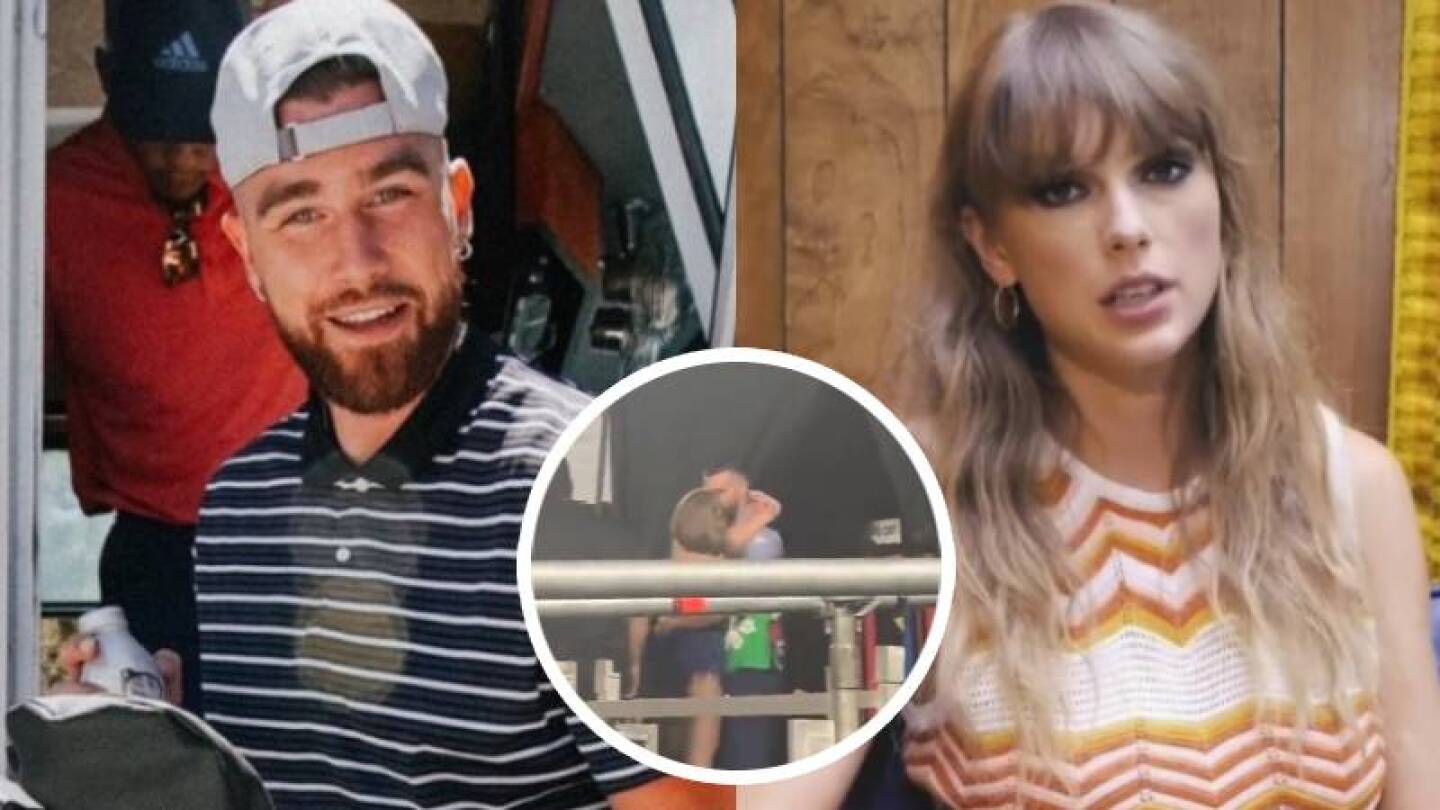 Travis Kelce y Taylor Swift se besan