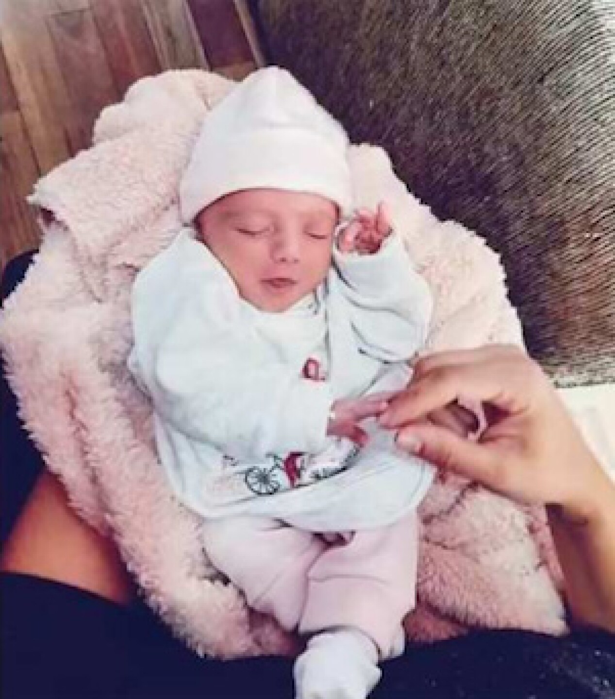 Alfonsina, hija de Valentina Soler, cumplió este fin de semana su primer mes de vida